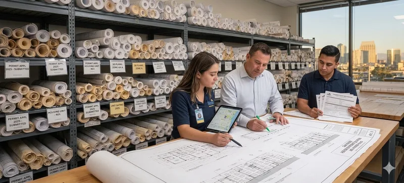 Housing permit applications stacked